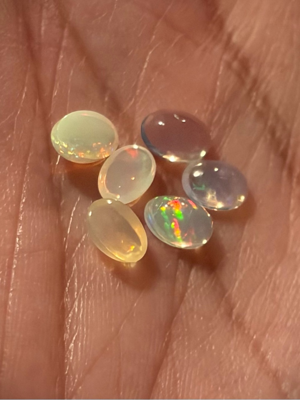 Ethiopian Fire Opals Small Lot Of 6
